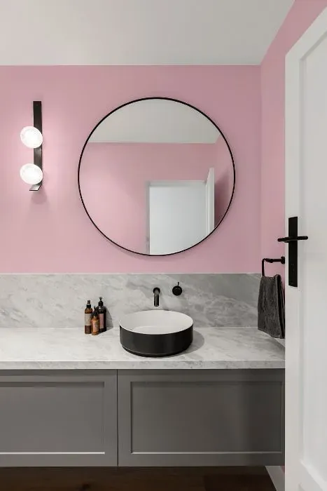 Benjamin Moore Early Sunrise minimalist bathroom