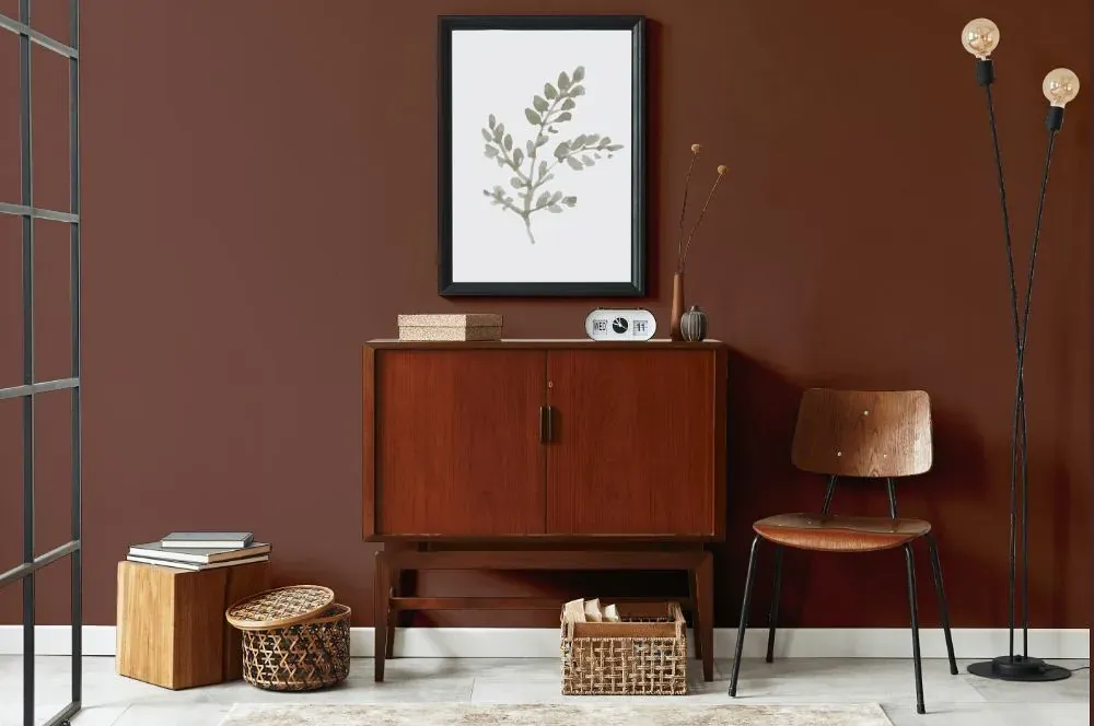 Benjamin Moore Earth Brown japandi interior