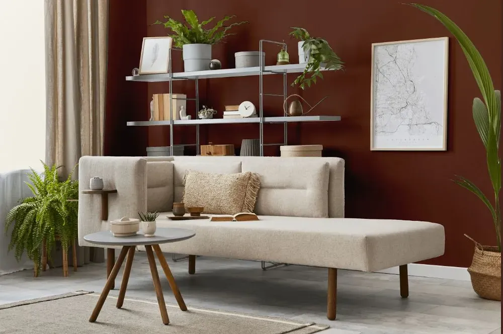 Benjamin Moore Earth Brown living room