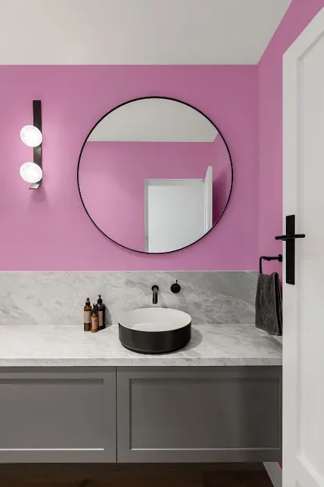 Benjamin Moore Easter Pink minimalist bathroom