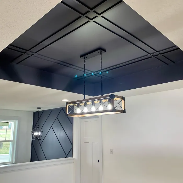 Benjamin Moore Ebony Slate ceiling paint