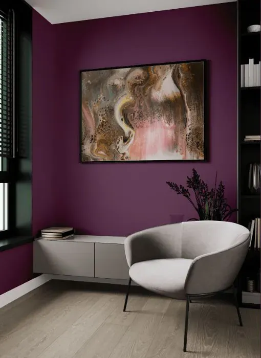 Benjamin Moore Eggplant living room