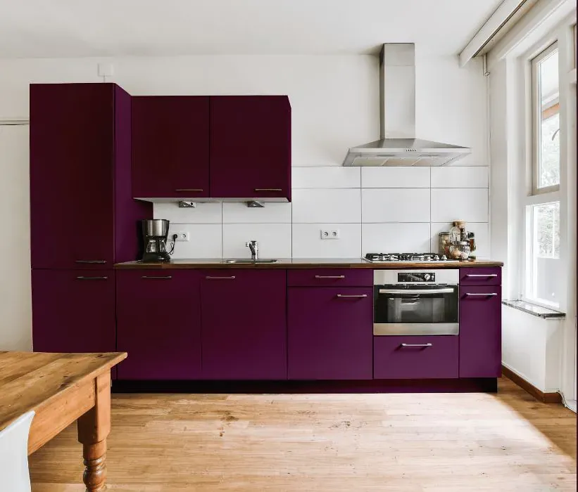Benjamin Moore Elderberry Wine kitchen cabinets