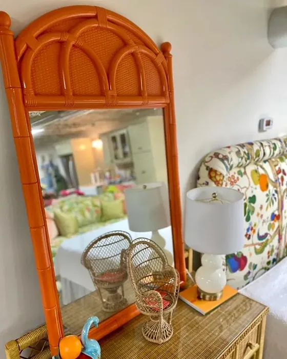 Bm Electric Orange Painted Mirror