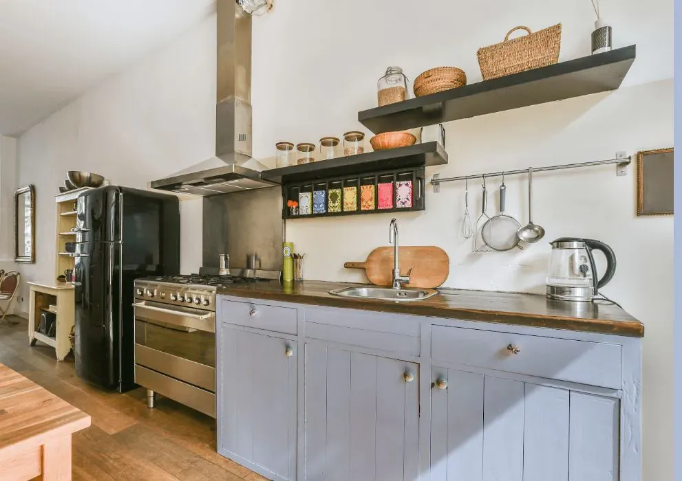 Benjamin Moore English Hyacinth kitchen cabinets