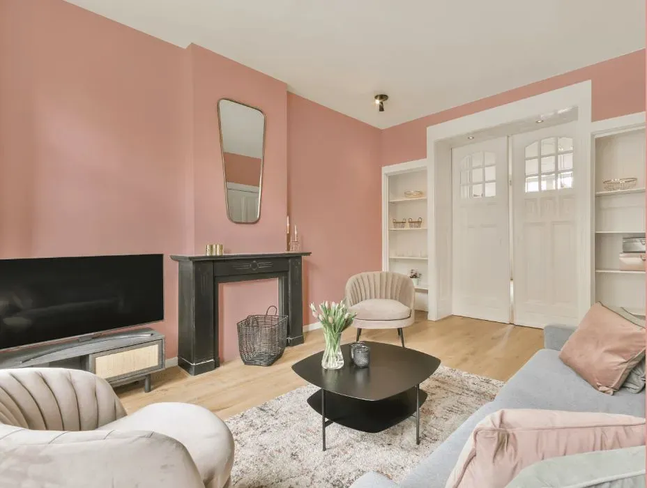 Benjamin Moore Eraser Pink victorian house interior