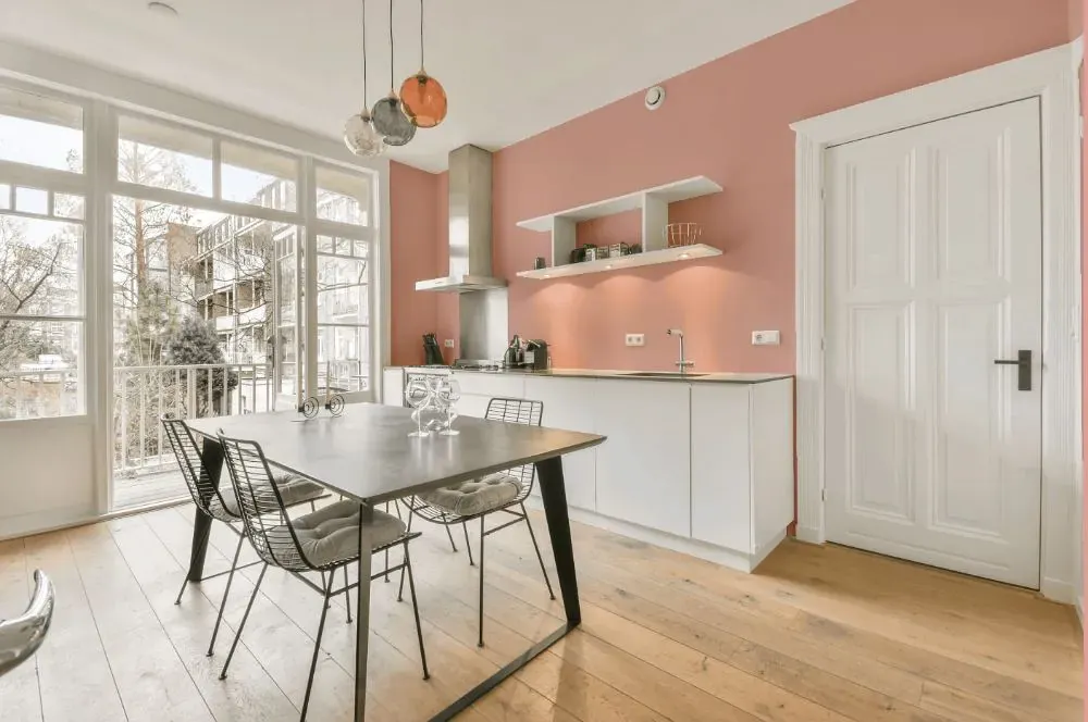 Benjamin Moore Eraser Pink kitchen review