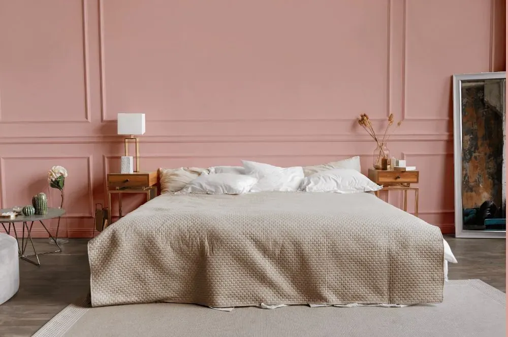 Benjamin Moore Eraser Pink bedroom