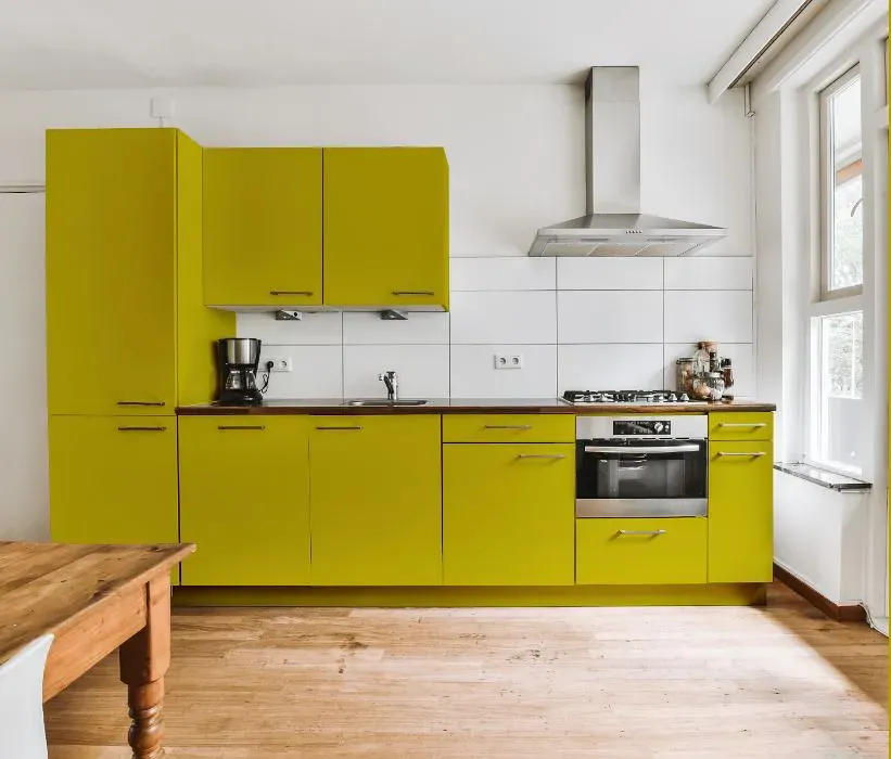 Benjamin Moore Eve Green kitchen cabinets