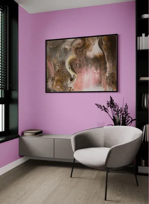 Benjamin Moore Exotic Fuchsia living room