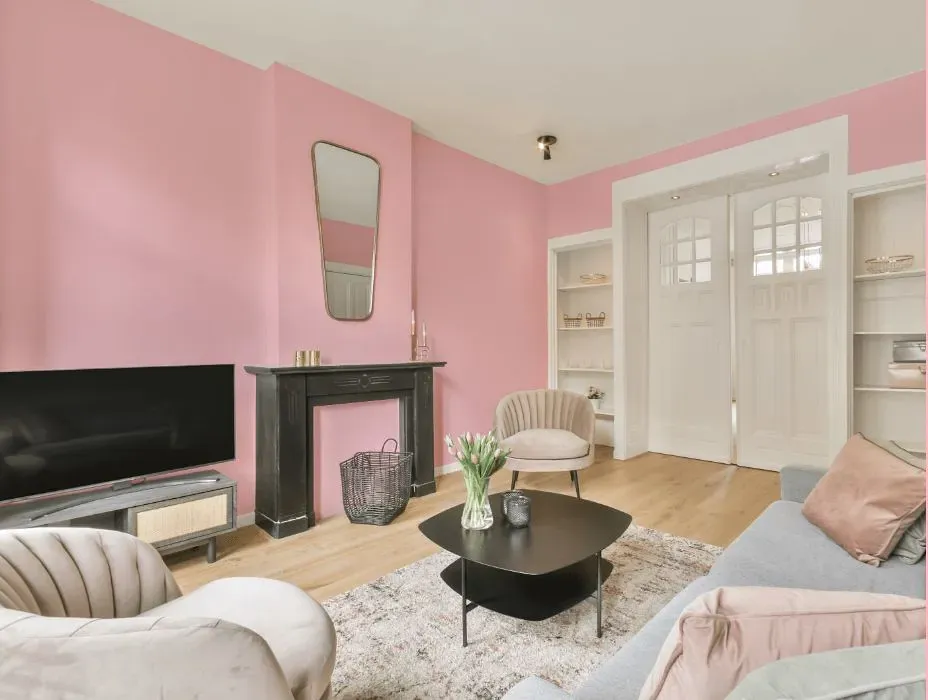 Benjamin Moore Exotic Pink victorian house interior