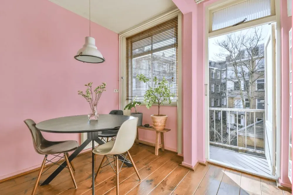 Benjamin Moore Exotic Pink living room