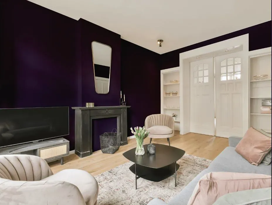 Benjamin Moore Exotic Purple victorian house interior