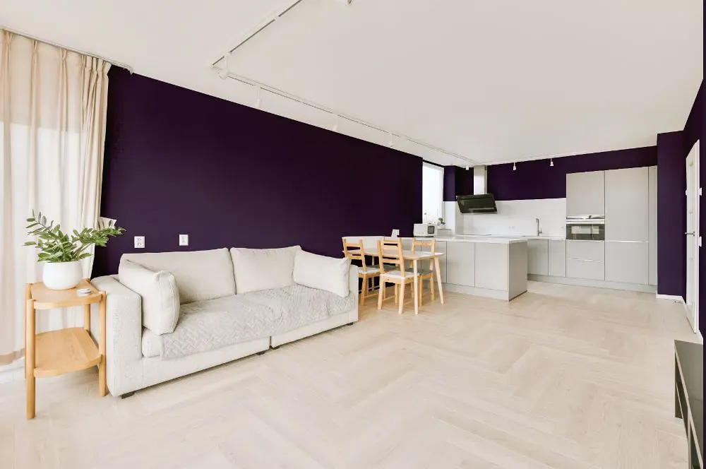 Benjamin Moore Exotic Purple living room interior