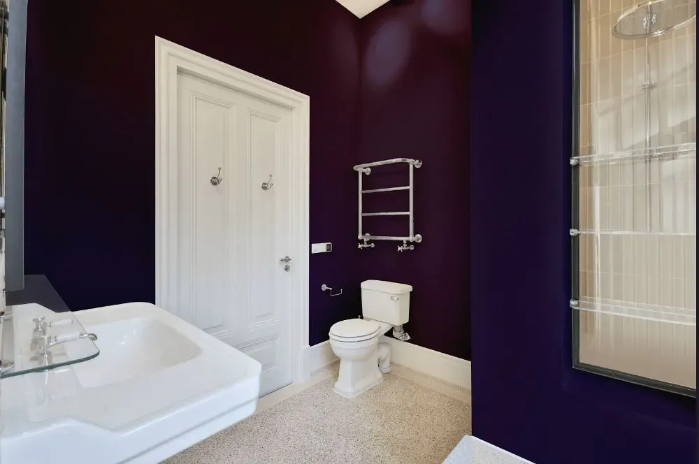 Benjamin Moore Exotic Purple bathroom