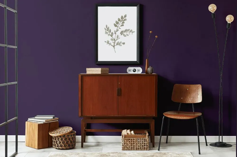 Benjamin Moore Exotic Purple japandi interior