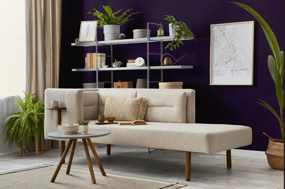 Benjamin Moore Exotic Purple living room