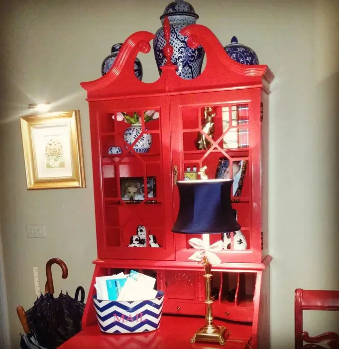 Benjamin Moore Exotic Red painted furniture color