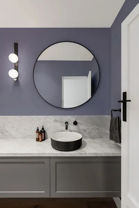 Benjamin Moore Faded Violet minimalist bathroom