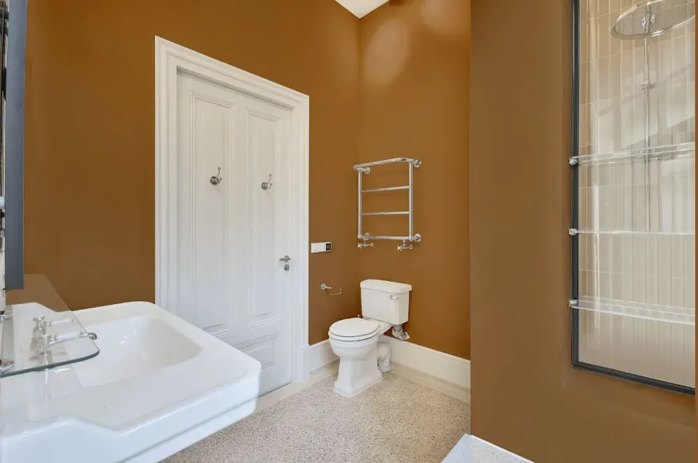 Benjamin Moore Fairmont Gold bathroom