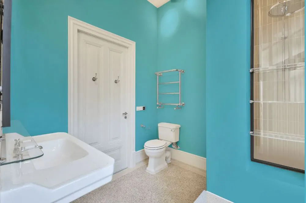 Benjamin Moore Fairy Tale Blue bathroom