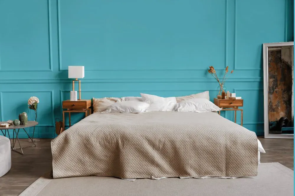 Benjamin Moore Fairy Tale Blue bedroom