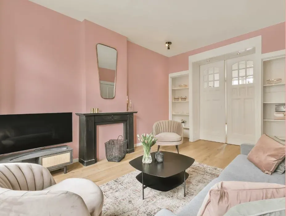 Benjamin Moore Fantasy Pink victorian house interior