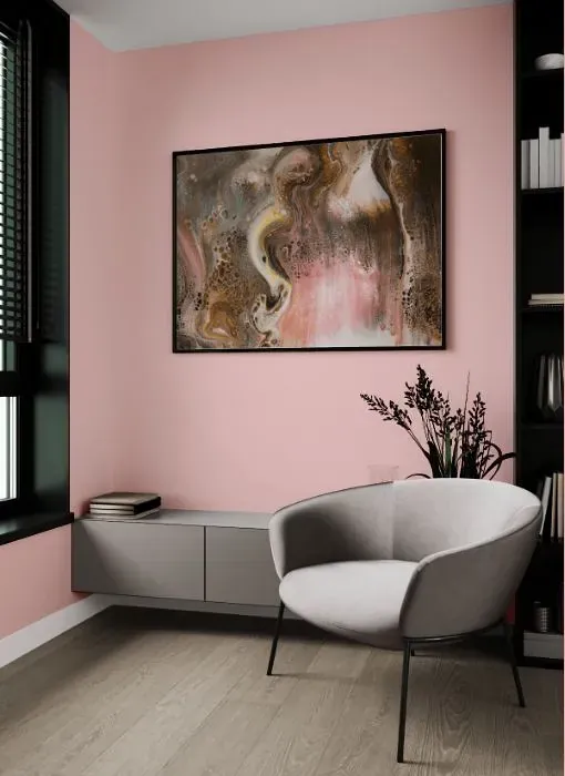 Benjamin Moore Fantasy Pink living room