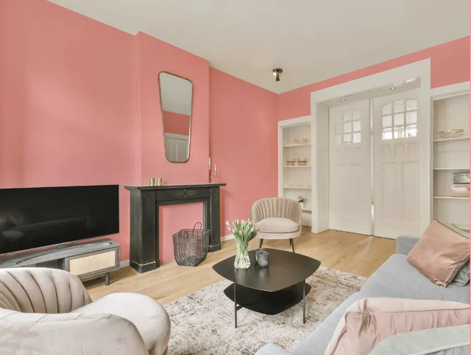 Benjamin Moore Fashion Pink victorian house interior