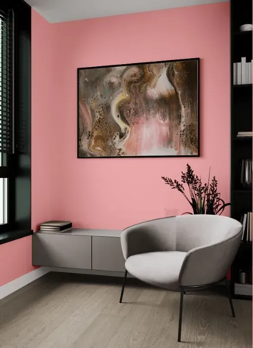 Benjamin Moore Fashion Pink living room