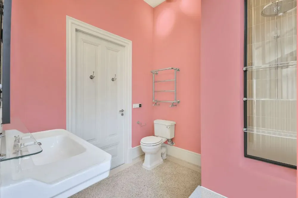 Benjamin Moore Fashion Pink bathroom