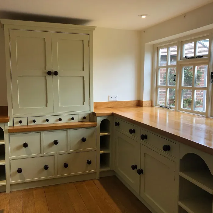 Benjamin Moore Fernwood Green kitchen cabinets review