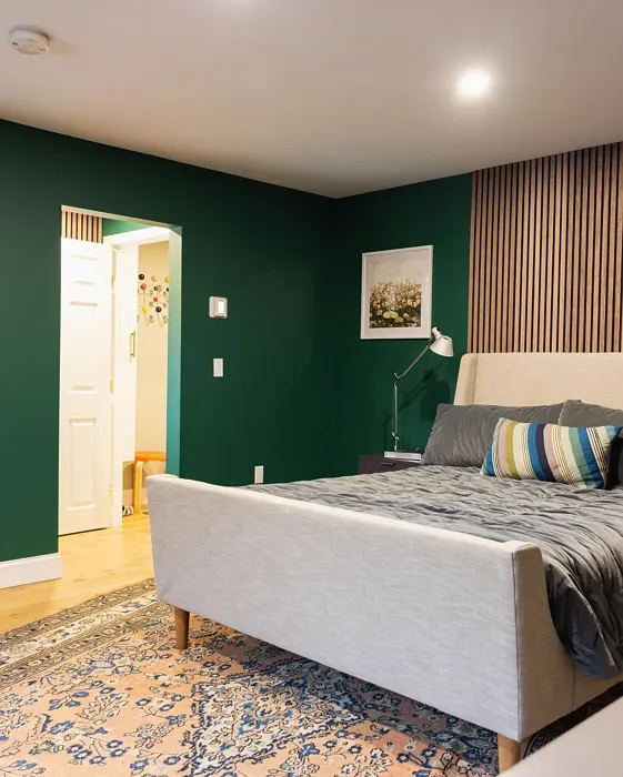 Benjamin Moore Fiddlehead Green bedroom review