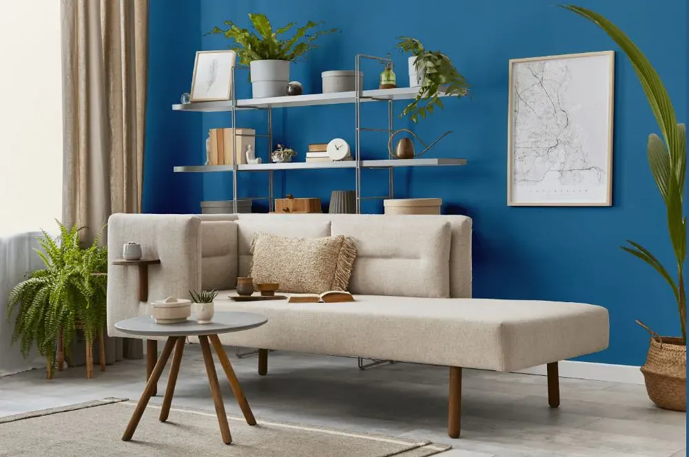 Benjamin Moore Finley Blue living room