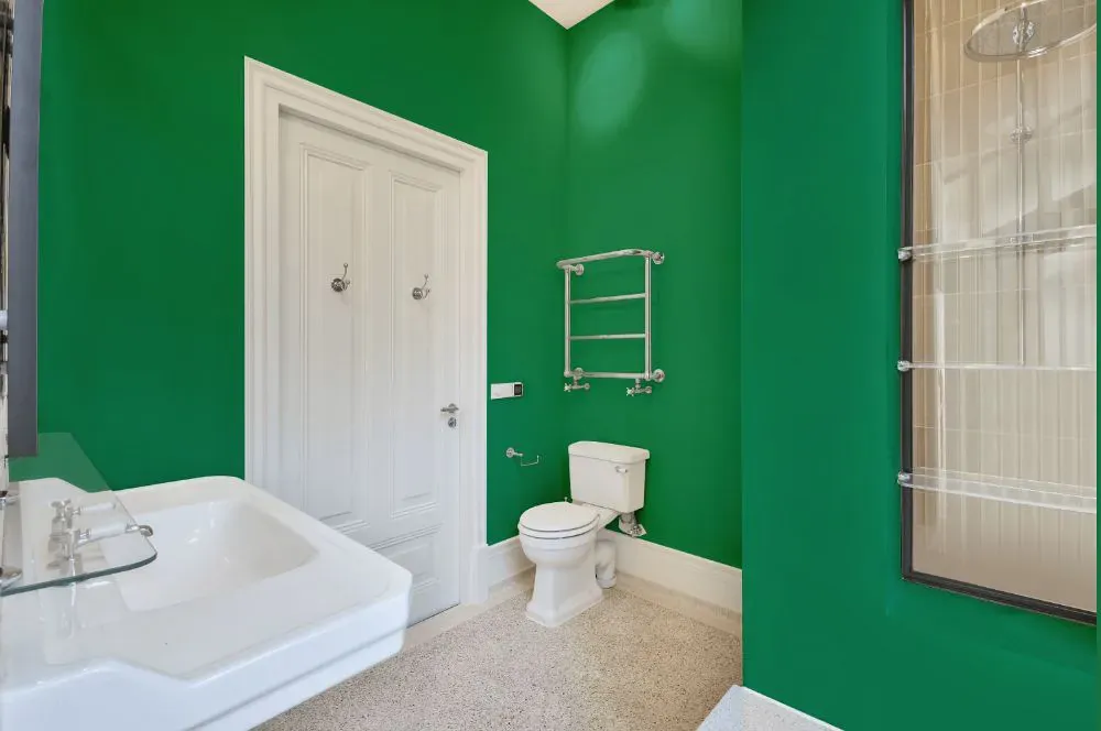 Benjamin Moore Floradale Isle bathroom