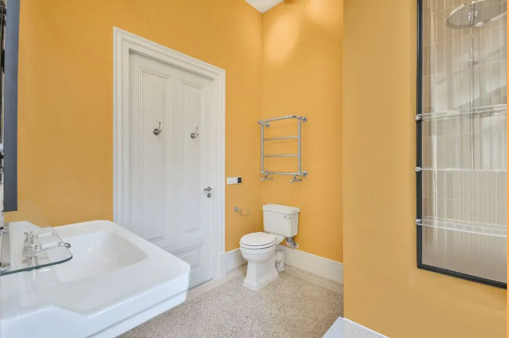 Benjamin Moore Florida Orange bathroom
