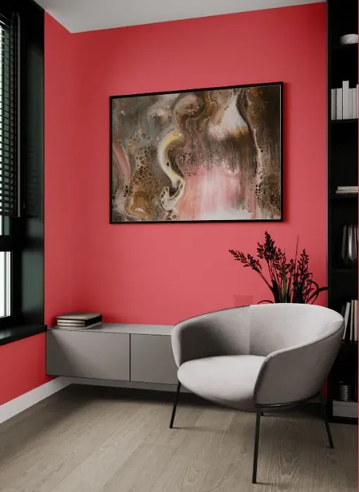 Benjamin Moore Florida Pink living room
