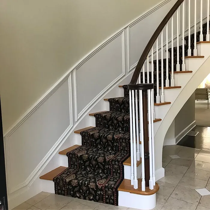 Benjamin Moore French Canvas hallway paint