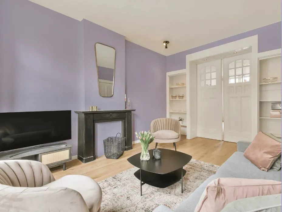 Benjamin Moore French Lilac victorian house interior