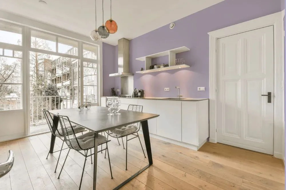 Benjamin Moore French Lilac kitchen review