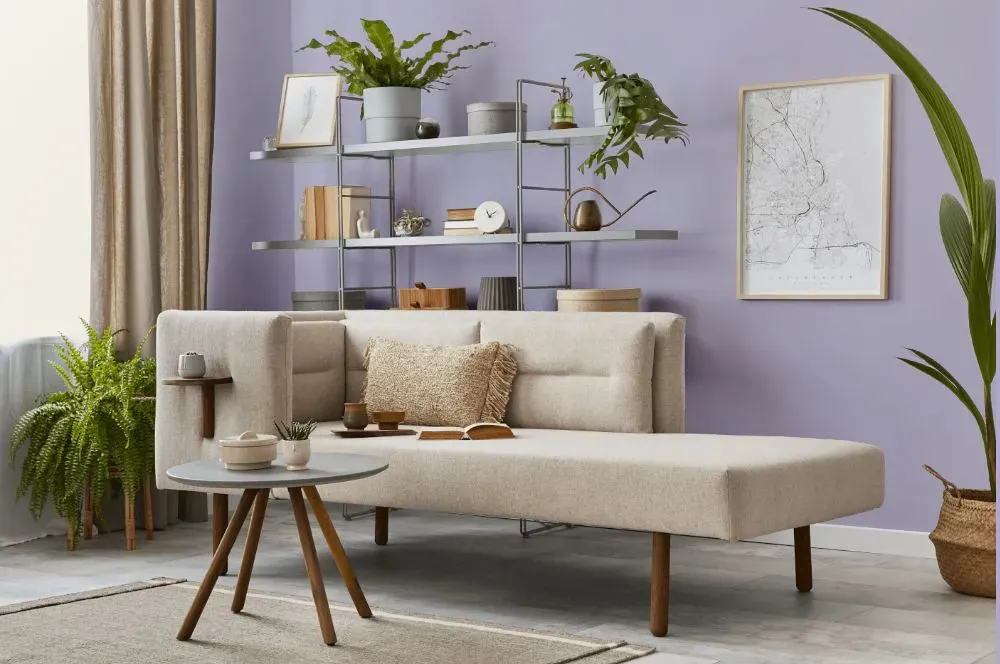 Benjamin Moore French Lilac living room