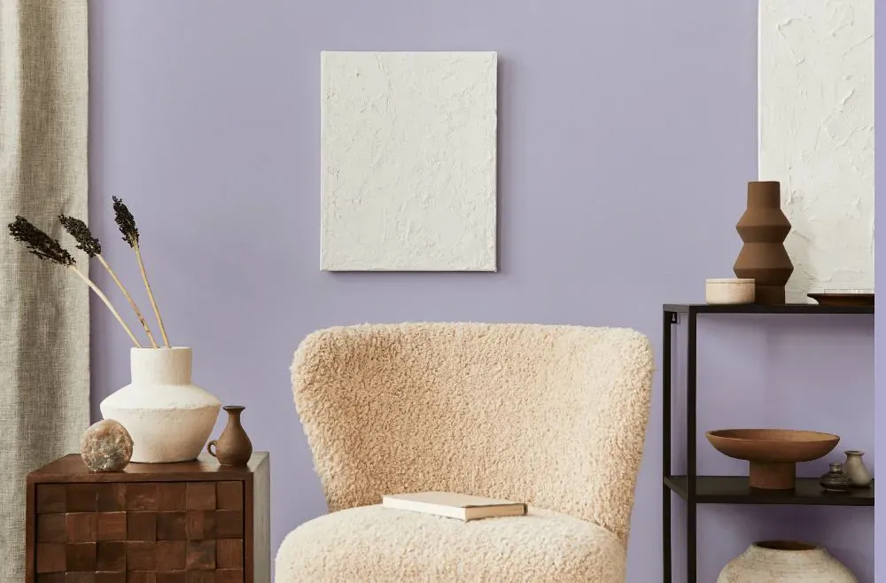 Benjamin Moore French Lilac living room interior
