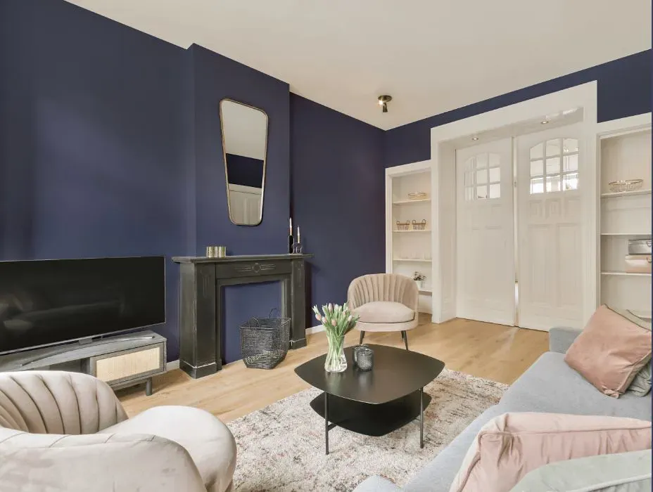 Benjamin Moore French Violet victorian house interior