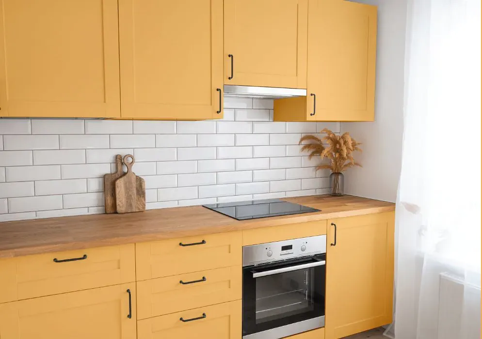 Benjamin Moore Fresh Fruit kitchen cabinets