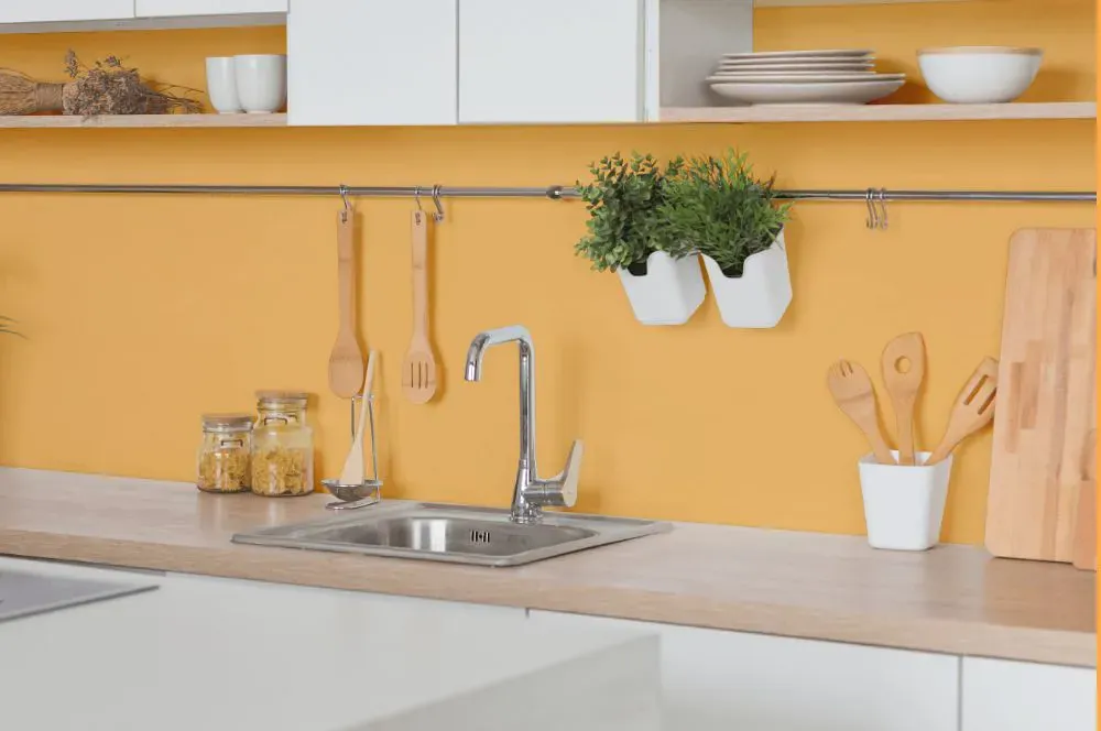 Benjamin Moore Fresh Fruit kitchen backsplash