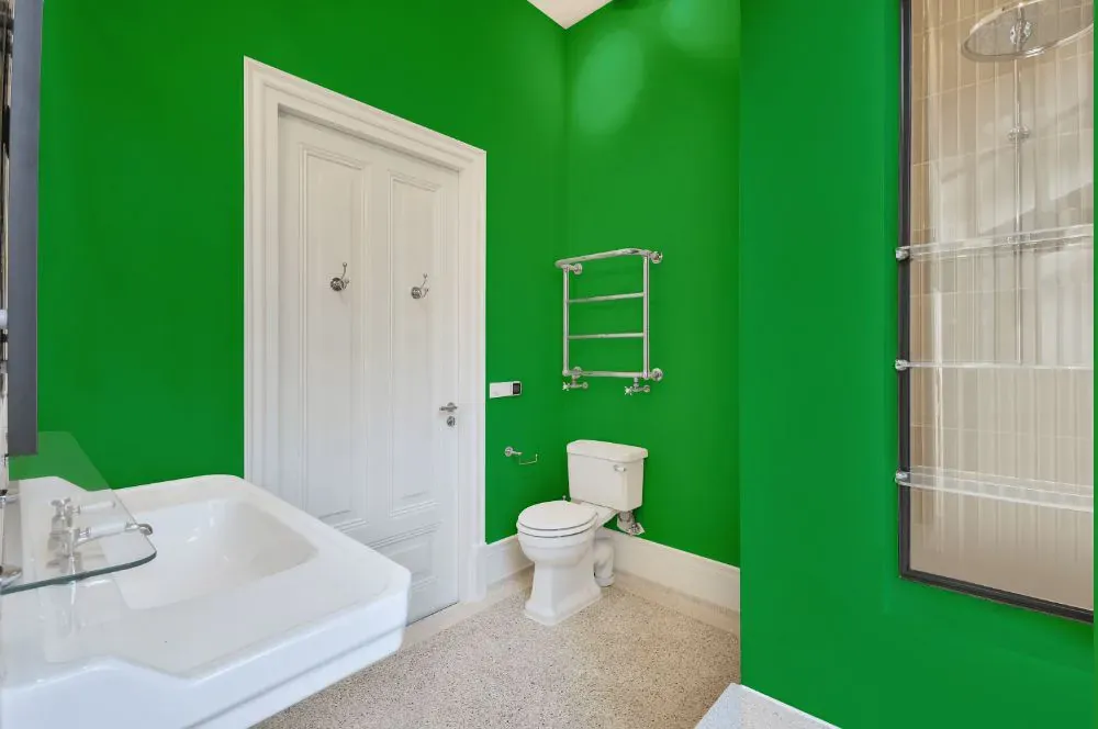 Benjamin Moore Fresh Scent Green bathroom