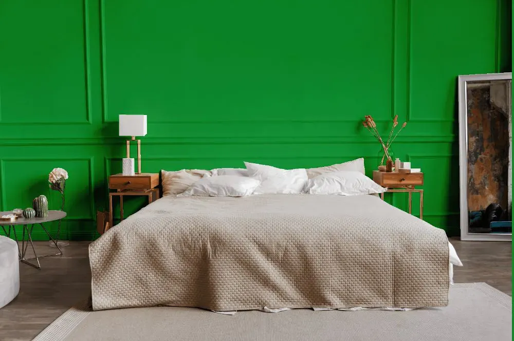 Benjamin Moore Fresh Scent Green bedroom