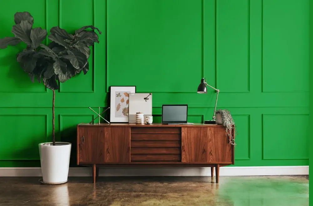 Benjamin Moore Fresh Scent Green modern interior