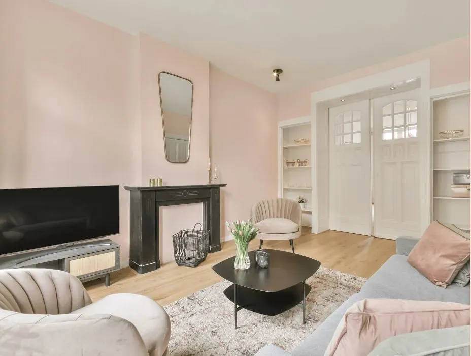 Benjamin Moore Frosty Pink victorian house interior