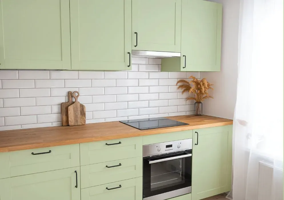 Benjamin Moore Garland Green kitchen cabinets